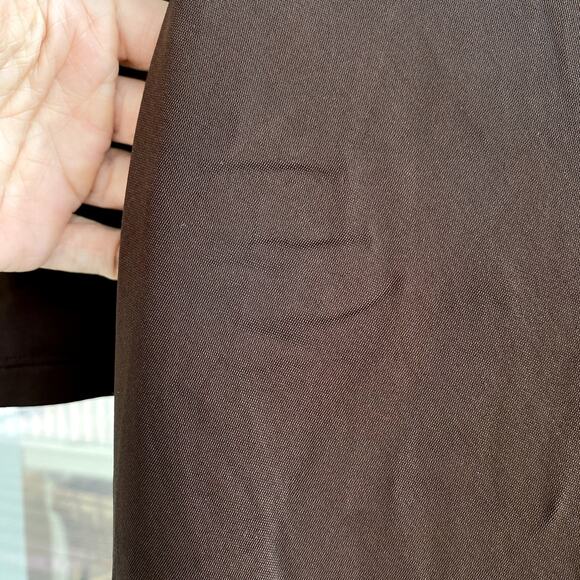 Et Ochs Reagan Racerback Long Sleeve Jersey Gown 4 Brown Dress - Picture 5 of 12